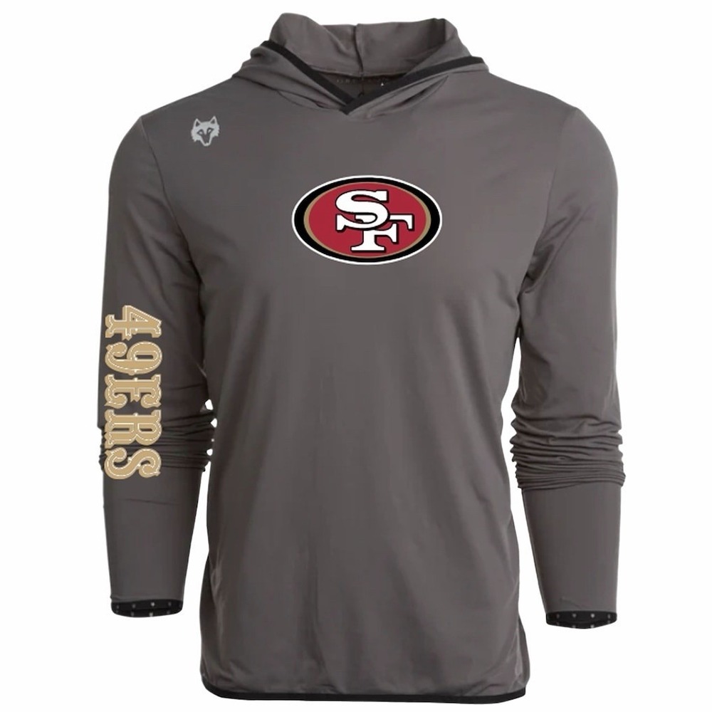 $198 Greyson x San Fransisco 49ers Mens L  Lightweight Hoodie T-Shirt NFL Golf